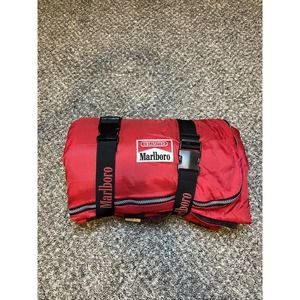 Vintage Marlboro Sleeping Bag (Unlimited) Red Buffalo Plaid Flannel Camping